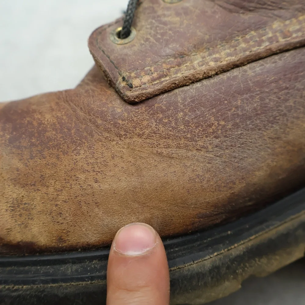 Red Wing Mens 13 Work Boots Brown Leather Steel Toe Safety Waterproof USA Made - Picture 15 of 16